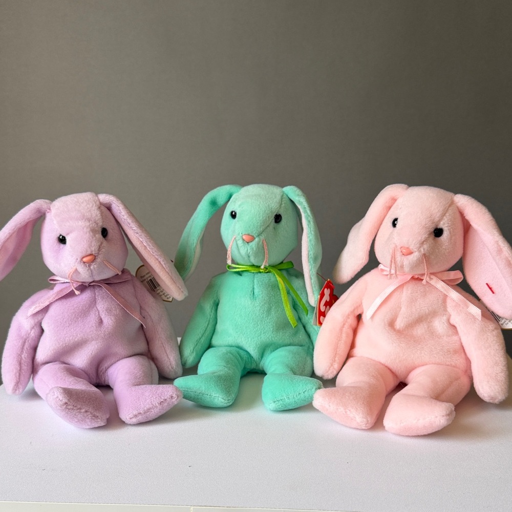 TY Beanie Baby Bunny Trio